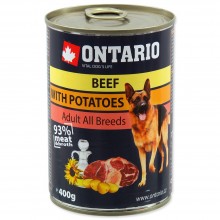 Ontario консервы для собак: говядина и картофель, ONTARIO konzerva Beef,Potatos,Sunflower Oil