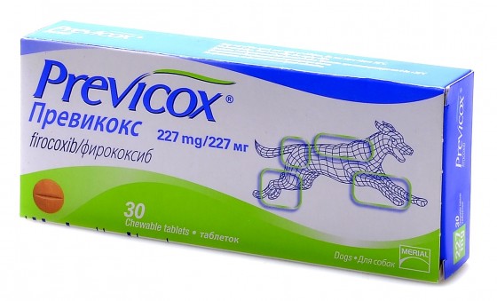 Превикокс противовоспалительный препарат для собак 227мг *30таблеток 