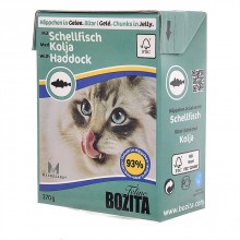 Bozita With Haddock/ Кусочки с морской рыбой в желе для кошек 370г