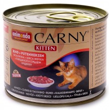 Animonda Carny Kitten/ Консервы для котят с говядиной и сердцем индейки  200г