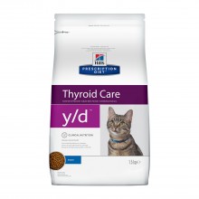 Корм Hill's Prescription Diet для поддержания здоровья щитовидной железы у кошек, y/d Thyroid Care