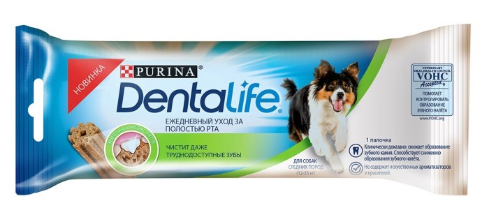 Purina DentaLife Medium Single/ Лакомство для собак средних пород "Здоровые зубы и десна" 1 шт  