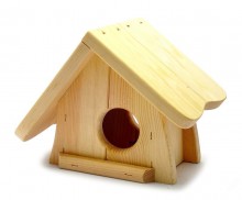 Деревянный домик для грызунов "Лолли", 18х18х17 см