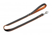 Karlie Rodeo Поводок для собак кожаный черный-светло коричневый 16мм* 100 см