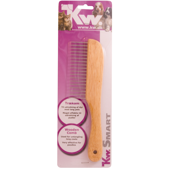 KW Smart Wooden Comb/ расческа с деревянной ручкой 