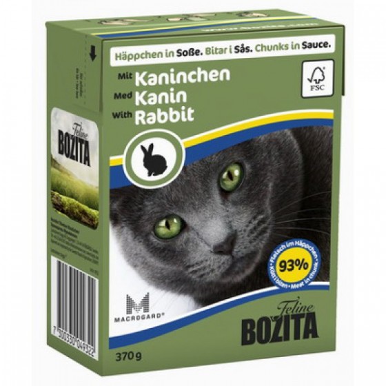 Bozita  in Sauce With Rabbit/ Кусочки с кроликом в соусе для кошек 370г купить