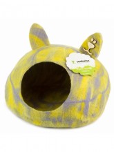 Круглый домик "Уютное гнездышко" с ушками мультиколор желтый, размер L 40*40*20см