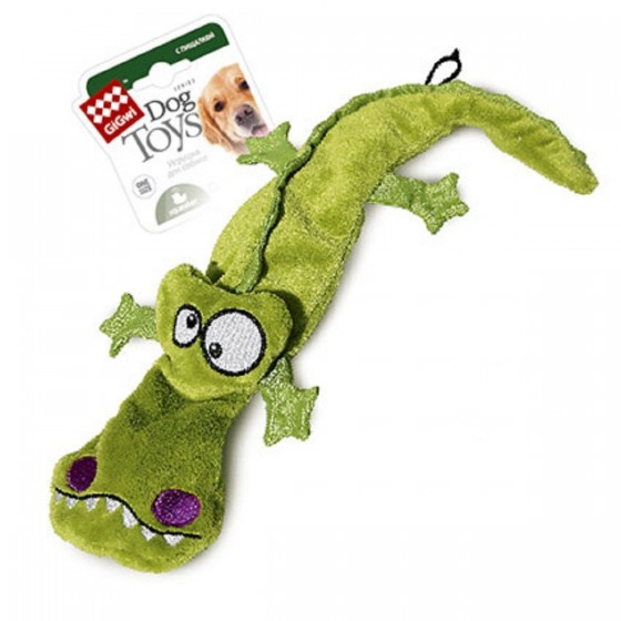 GiGwi Игрушка для собак Крокодил с 4-мя пищалками 38см купить