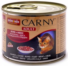 Animonda CarnyAdult/ Консервы для кошек  с говядиной и сердцем