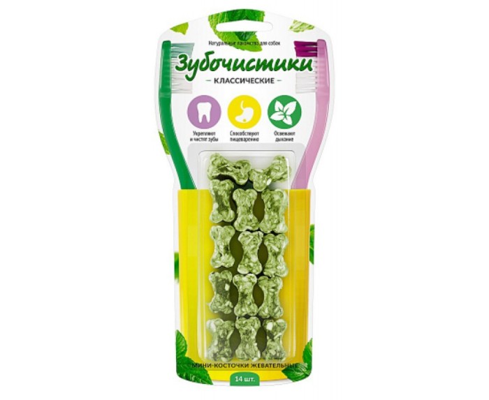 Мини-косточки "Зубочистики" жевательные, 14 шт.  