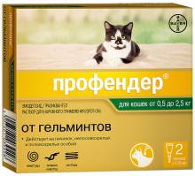 Профендер ГОЛД 35 антигельминтик для кошек от 0,5 до 2,5 кг