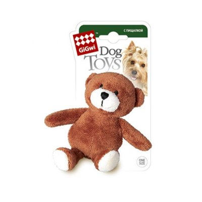 GiGwi Игрушка для собак Мишка с пищалкой 10см
