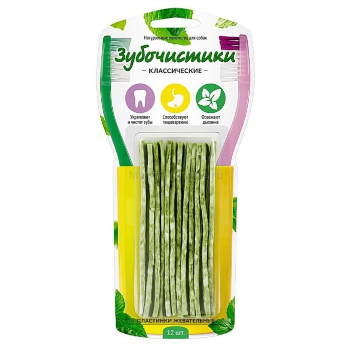 Пластинки "Зубочистики" жевательные, 12 шт.  