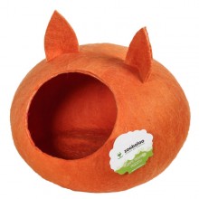 Круглый домик "Уютное гнездышко" с ушками, оранжевый, размер L: 40*40*20см