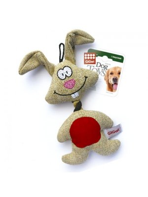 GiGwi Игрушка для собак Заяц с пищалкой 20 см