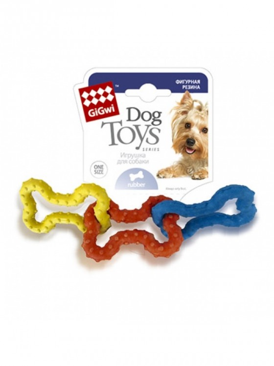 GiGwi Игрушка для собак 3 резиновые косточки 15см купить