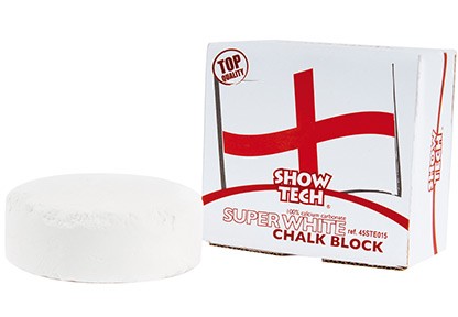 Show Tech English Chalk Block Super White Round/Меловой брусок для шерсти белый 55г 