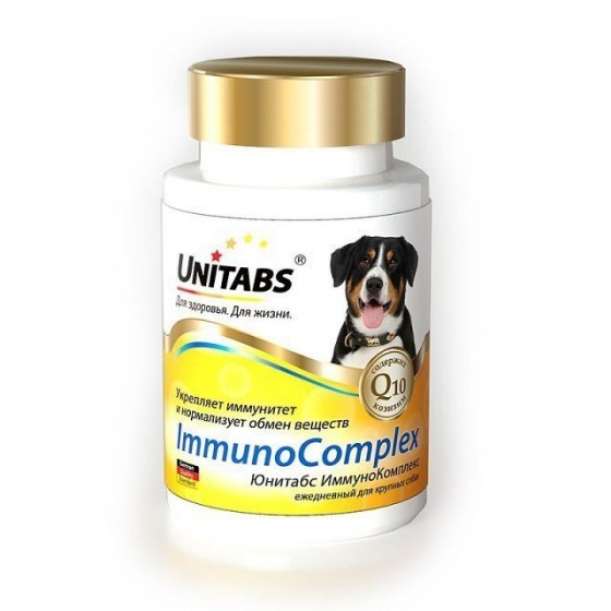 Unitabs ImmunoComplex c Q10 для крупных собак 100таб купить