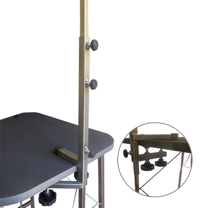 Стойка-кронштейн регулируемая для стола 1метр со сварным держателем h-40см, арт. СК-8 