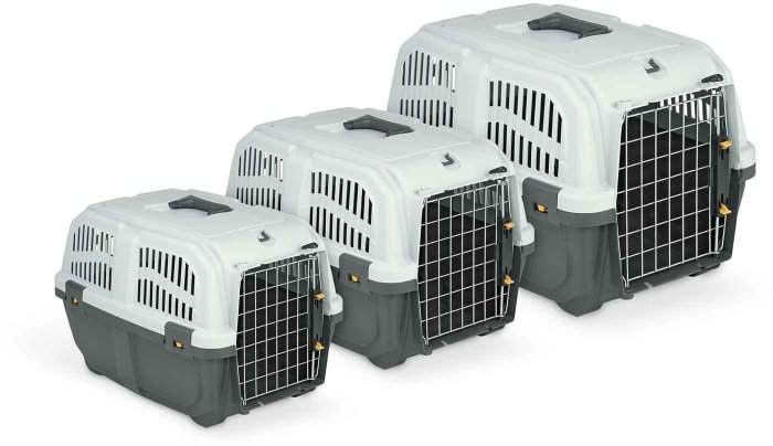 MPS переноска SKUDO 7 105х73х76h см с металлической дверцей с замком серая