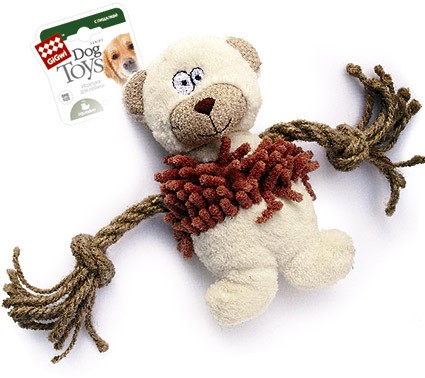 GiGwi  Игрушка для собак Медведь веревками и пищалкой 18см купить