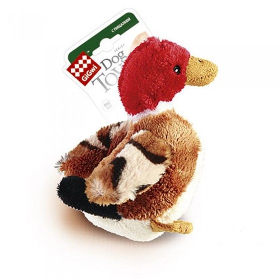 GiGwi Игрушка для собак Утка цветная с пищалкой 11 см купить