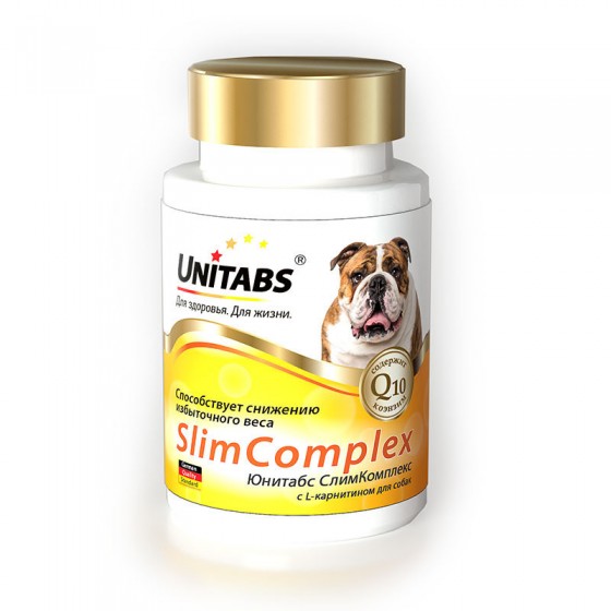 Unitabs SlimComplex c Q10 для собак 100таб купить