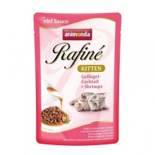 Animonda Rafine Soupe Kitten/Паучи для котят коктейль из мяса домашней птицы и креветок 100г
