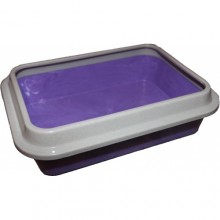 Туалет для кошек глубокий с бортиком, 37x27x9.5 см