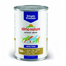 Almo Nature Single Protein Duck/ Консервы для собак с чувствительным пищевариением (монобелковый рацион) с уткой 400г