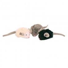 Игрушка для кошки "Мягкая мышка с микрочипом" (пищит при касании), 6,5 см
