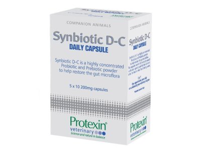 Protexin Synbiotic D-C/ Синбиотик Д-С 50капсул пробиотик и пребиотик для собак и кошек