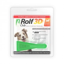 Rolf Club 3D/ Рольф Клуб Капли для собак от клещей 10-20 кг (инсектал комбо) R404