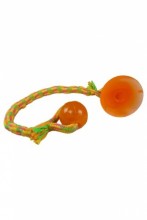 Игрушка для собак "Канат с резиновым мячиком на присоске", 60 см