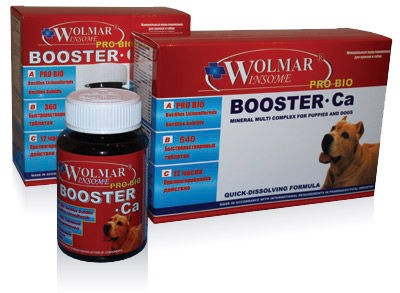 Wolmar Winsome Pro Bio Booster Ca/ Минеральный комплекс для щенков гигантских, крупных и средних пород 180 таблеток 