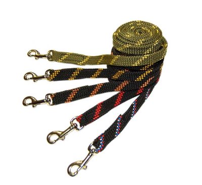 Поводок с петлей, длина 3м,  из стропы &quot;чулок&quot; 22мм, стальной карабин