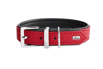 Hunter ошейник для собак VEGA 35 (23-29)/2,2 см заменитель кожи красный