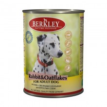 Berkley консервы для собак с кроликом и овсянкой, Adult Rabbit&Oatflakes