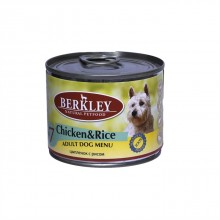 Berkley консервы для собак с цыпленком и рисом, Adult Chicken&Rice