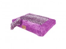 Кровать-лежанка для собак "Леопард", фиолетовый
