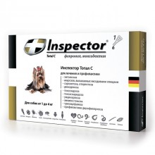 Inspector Total K/ Инспектор Тотал Капли от внешних и внутренних паразитов для собак до 4 кг