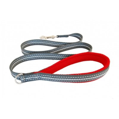 Cortina Leash Red/ Мягкий светоотражающий поводок красный 1,2м
