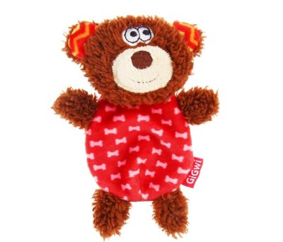 GiGwi Игрушка для собак Мишка с пищалкой 13см