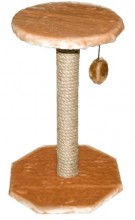 Когтеточка "Зонтик" с помпоном, 55 см, джут, основание 37x37 см