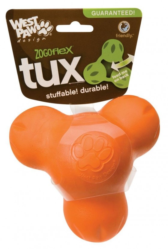 Zogoflex игрушка для собак Tux L 15,25 см под лакомства оранжевый 
