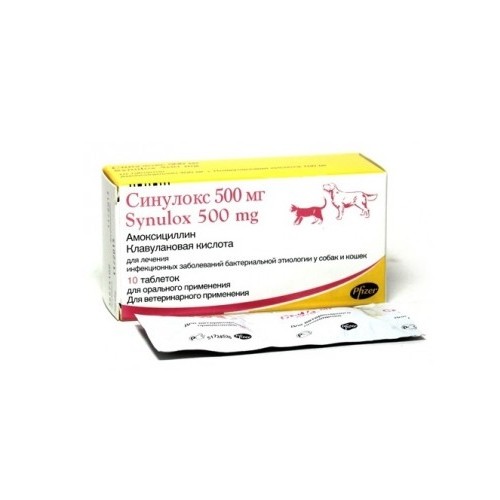 Синулокс 500 мг 10 таблеток 