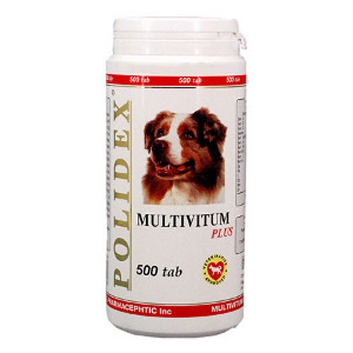 Polidex Multivitum plus/ Мультивитум плюс для профилактики авитаминоза у собак купить 