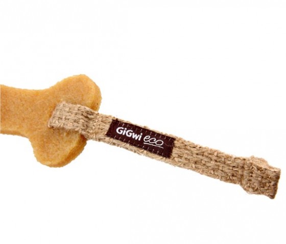 GiGwi Игрушка для маленьких собак из экорезины и текстиля Кость 11см купить