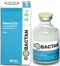 Кобактан препарат для лечения бактериальных инфекций 2,5% 50 мл