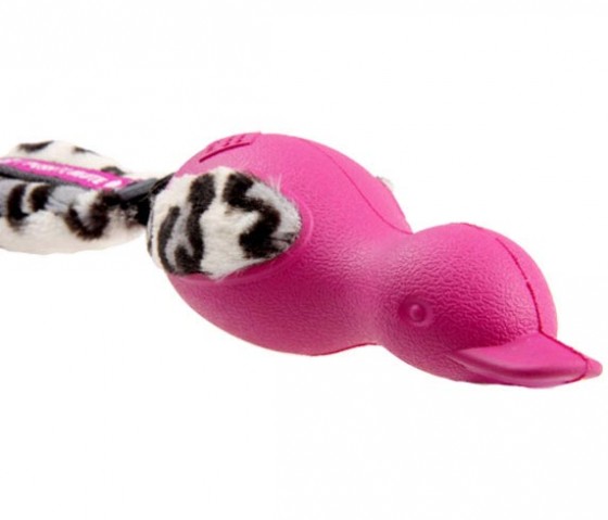 GiGwi Игрушка для собак Утка с отключаемой пищалкой розовая 30см купить